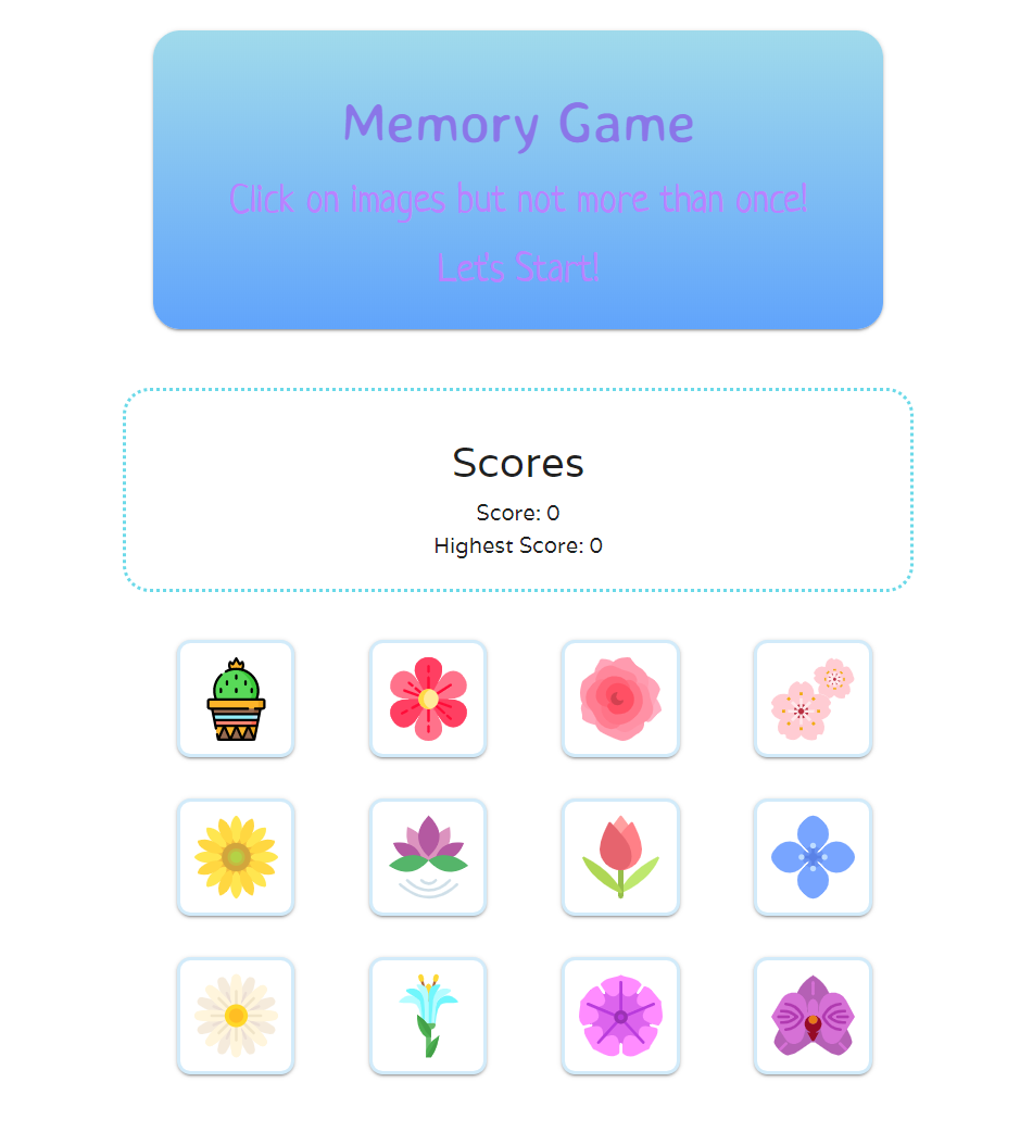 memory game